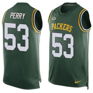 Terrific Packers #53 Nick Perry Green Team Color Men's Stitched NFL Limited Tank Top Jersey to stand out at the stadium