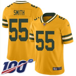 Impressive Packers #55 Za'Darius Smith Gold Men's Stitched NFL Limited Inverted Legend 100th Season Jersey for die hard Packers fans