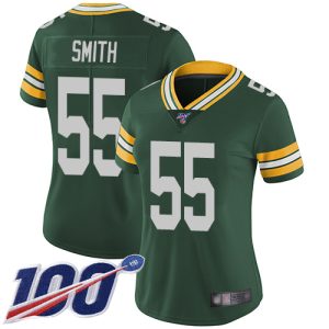 Unique Packers #55 Za'Darius Smith Green Team Color Women's Stitched NFL 100th Season Vapor Limited Jersey for die hard Packers fans