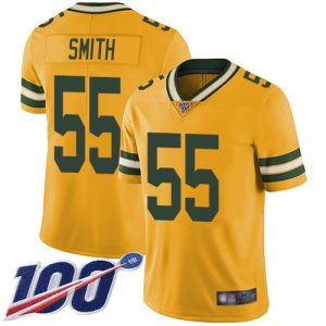 Fantastic Packers #55 Za'Darius Smith Yellow Men's Stitched NFL Limited Rush 100th Season Jersey perfect for game day celebrations