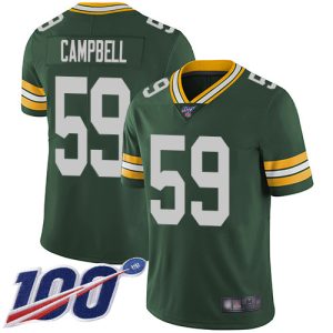 Terrific Packers #59 De'Vondre Campbell Green Team Color Youth Stitched NFL 100th Season Vapor Untouchable Limited Jersey for die hard Packers fans