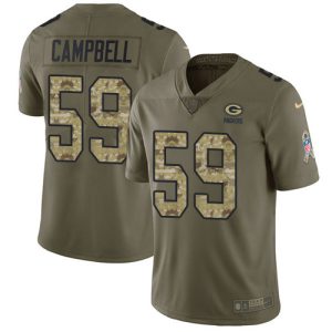 Impressive Packers #59 De'Vondre Campbell Olive/Camo Men's Stitched NFL Limited 2017 Salute To Service Jersey for die hard Packers fans
