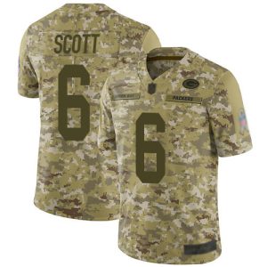 Terrific Packers #6 JK Scott Camo Men's Stitched NFL Limited 2018 Salute To Service Jersey a must have addition to your collection