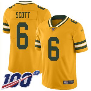 Impressive Packers #6 JK Scott Gold Youth Stitched NFL Limited Inverted Legend 100th Season Jersey perfect for game day celebrations