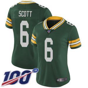 Amazing Packers #6 JK Scott Green Team Color Women's Stitched NFL 100th Season Vapor Limited Jersey perfect for game day celebrations