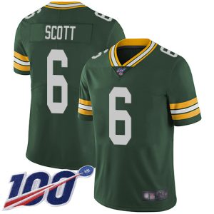 Terrific Packers #6 JK Scott Green Team Color Youth Stitched NFL 100th Season Vapor Limited Jersey to stand out at the stadium
