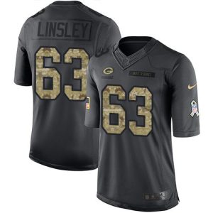 Fantastic Packers #63 Corey Linsley Black Men's Stitched NFL Limited 2016 Salute To Service Jersey to showcase your team pride