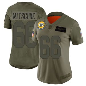 Unique Packers #66 Ray Nitschke Camo Women's Stitched NFL Limited 2019 Salute to Service Jersey perfect for game day celebrations