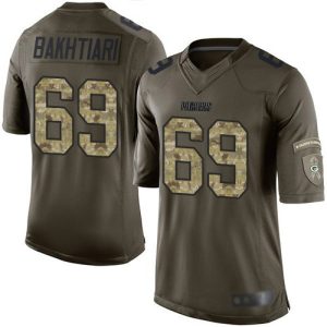Outstanding Packers #69 David Bakhtiari Green Men's Stitched NFL Limited 2015 Salute to Service Jersey a must have addition to your collection