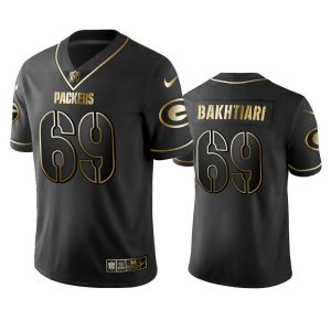 Stunning Packers #69 David Bakhtiari Men's Stitched NFL Vapor Untouchable Limited Black Golden Jersey to showcase your team pride