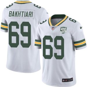 Unique Packers #69 David Bakhtiari White Men's 100th Season Stitched NFL Vapor Untouchable Limited Jersey a must have addition to your collection