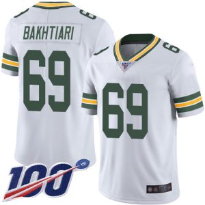 Terrific Packers #69 David Bakhtiari White Men's Stitched NFL 100th Season Vapor Limited Jersey to showcase your team pride