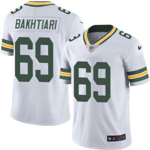 Gorgeous Packers #69 David Bakhtiari White Men's Stitched NFL Vapor Untouchable Limited Jersey perfect for game day celebrations
