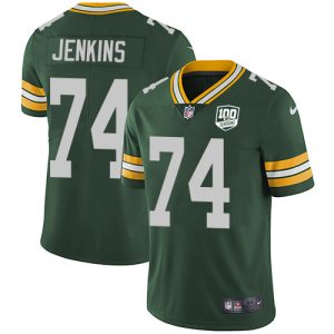 Impressive Packers #74 Elgton Jenkins Green Team Color Men's 100th Season Stitched NFL Vapor Untouchable Limited Jersey to showcase your team pride