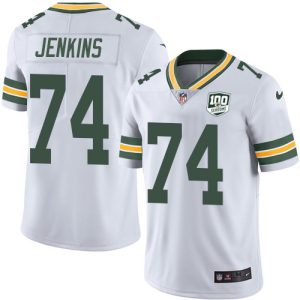Terrific Packers #74 Elgton Jenkins White Men's 100th Season Stitched NFL Vapor Untouchable Limited Jersey a must have addition to your collection