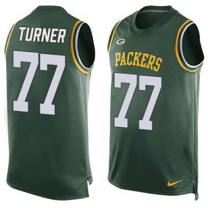 Stunning Packers #77 Billy Turner Green Team Color Men's Stitched NFL Limited Tank Top Jersey to showcase your team pride