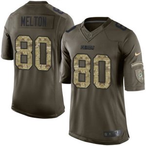 Fantastic Packers #80 Bo Melton Green Men's Stitched NFL Limited 2015 Salute to Service Jersey perfect for game day celebrations