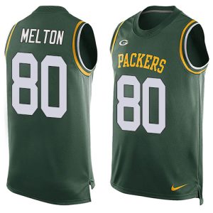Amazing Packers #80 Bo Melton Green Team Color Men's Stitched NFL Limited Tank Top Jersey to showcase your team pride