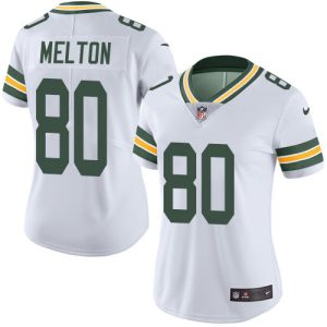 Fantastic Packers #80 Bo Melton White Women's Stitched NFL Vapor Untouchable Limited Jersey for die hard Packers fans