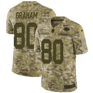 Fantastic Packers #80 Jimmy Graham Camo Youth Stitched NFL Limited 2018 Salute to Service Jersey for die hard Packers fans