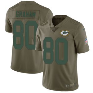 Terrific Packers #80 Jimmy Graham Olive Men's Stitched NFL Limited 2017 Salute To Service Jersey to stand out at the stadium