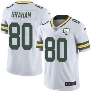 Amazing Packers #80 Jimmy Graham White Men's 100th Season Stitched NFL Vapor Untouchable Limited Jersey to showcase your team pride