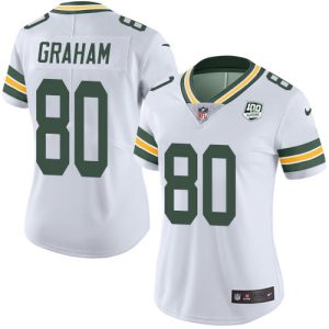 Gorgeous Packers #80 Jimmy Graham White Women's 100th Season Stitched NFL Vapor Untouchable Limited Jersey for die hard Packers fans