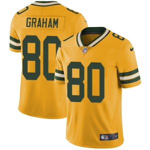 Unique Packers #80 Jimmy Graham Yellow Youth Stitched NFL Limited Rush Jersey to stand out at the stadium