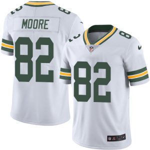 Terrific Packers #82 J'Mon Moore White Men's Stitched NFL Vapor Untouchable Limited Jersey to showcase your team pride
