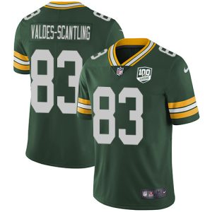 Unique Packers #83 Marquez Valdes Scantling Green Team Color Men's 100th Season Stitched NFL Vapor Untouchable Limited Jersey a must have addition to your collection
