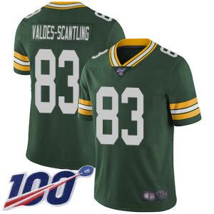Unique Packers #83 Marquez Valdes Scantling Green Team Color Men's Stitched NFL 100th Season Vapor Limited Jersey a must have addition to your collection