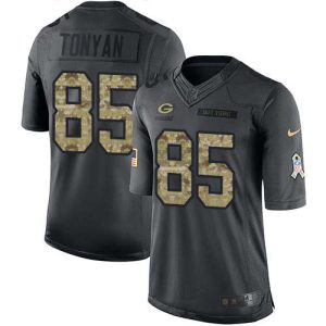 Terrific Packers #85 Robert Tonyan Black Youth Stitched NFL Limited 2016 Salute to Service Jersey to showcase your team pride