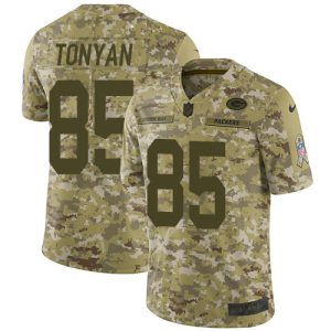 Terrific Packers #85 Robert Tonyan Camo Youth Stitched NFL Limited 2018 Salute To Service Jersey perfect for game day celebrations