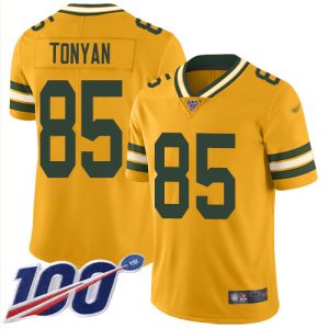 Terrific Packers #85 Robert Tonyan Gold Youth Stitched NFL Limited Inverted Legend 100th Season Jersey for ultimate sports enthusiasts