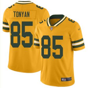 Outstanding Packers #85 Robert Tonyan Gold Youth Stitched NFL Limited Inverted Legend Jersey for die hard Packers fans