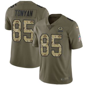 Terrific Packers #85 Robert Tonyan Olive/Camo Youth Stitched NFL Limited 2017 Salute To Service Jersey perfect for game day celebrations