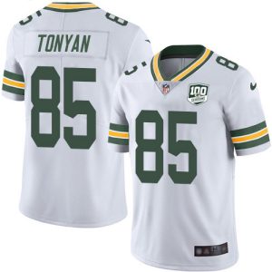Terrific Packers #85 Robert Tonyan White Youth 100th Season Stitched NFL Vapor Untouchable Limited Jersey for die hard Packers fans