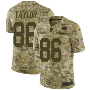 Gorgeous Packers #86 Malik Taylor Camo Youth Stitched NFL Limited 2018 Salute To Service Jersey for die hard Packers fans