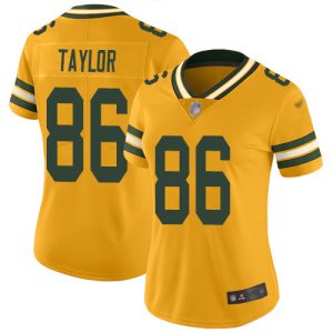 Outstanding Packers #86 Malik Taylor Gold Women's Stitched NFL Limited Inverted Legend Jersey for ultimate sports enthusiasts
