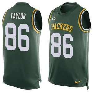 Unique Packers #86 Malik Taylor Green Team Color Men's Stitched NFL Limited Tank Top Jersey to stand out at the stadium