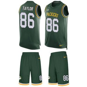 Stunning Packers #86 Malik Taylor Green Team Color Men's Stitched NFL Limited Tank Top Suit Jersey a must have addition to your collection