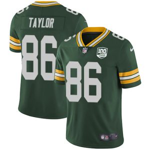 Impressive Packers #86 Malik Taylor Green Team Color Youth 100th Season Stitched NFL Vapor Untouchable Limited Jersey to stand out at the stadium