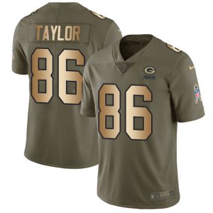 Unique Packers #86 Malik Taylor Olive/Gold Men's Stitched NFL Limited 2017 Salute To Service Jersey to stand out at the stadium