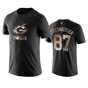 Outstanding Packers #87 Jace Sternberger Black NFL Black Golden 100th Season T Shirts a must have addition to your collection