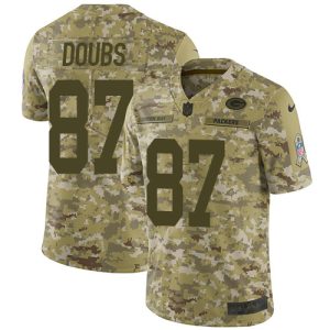 Unique Packers #87 Romeo Doubs Camo Men's Stitched NFL Limited 2018 Salute To Service Jersey for die hard Packers fans