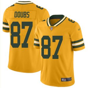 Unique Packers #87 Romeo Doubs Gold Youth Stitched NFL Limited Inverted Legend Jersey to showcase your team pride
