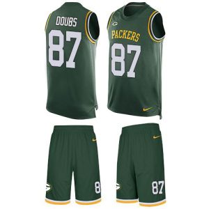 Terrific Packers #87 Romeo Doubs Green Team Color Men's Stitched NFL Limited Tank Top Suit Jersey for ultimate sports enthusiasts