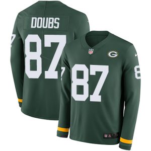 Unique Packers #87 Romeo Doubs Green Team Color Men's Stitched NFL Limited Therma Long Sleeve Jersey perfect for game day celebrations