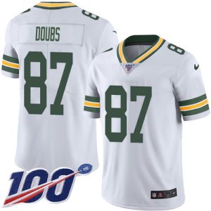 Terrific Packers #87 Romeo Doubs White Men's Stitched NFL 100th Season Vapor Untouchable Limited Jersey to showcase your team pride