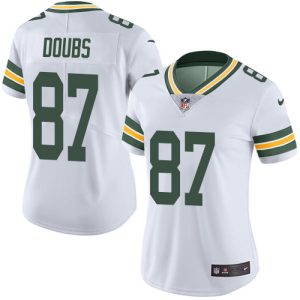 Unique Packers #87 Romeo Doubs White Women's Stitched NFL Vapor Untouchable Limited Jersey to showcase your team pride